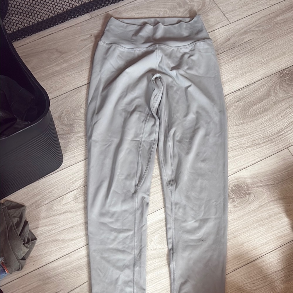 Gray High-Waisted Leggings
